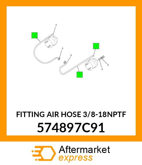 FITTING AIR HOSE 3/8"-18NPTF 574897C91