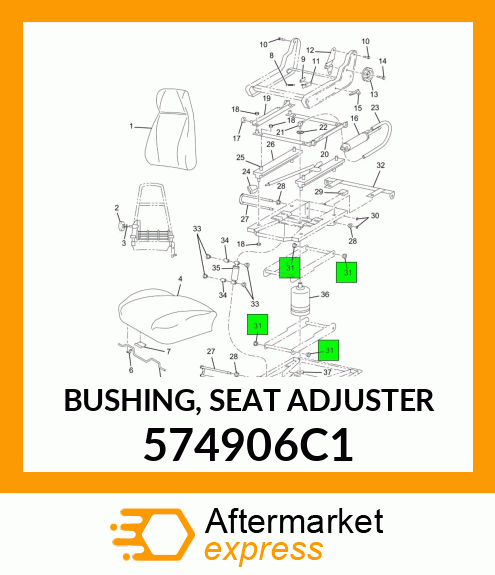 BUSHING, SEAT ADJUSTER 574906C1