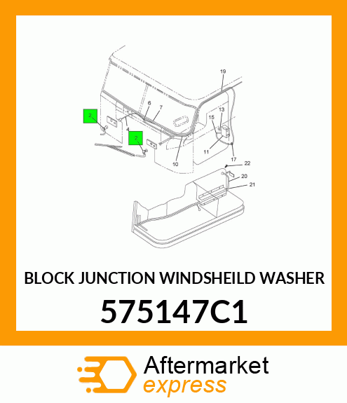 BLOCK JUNCTION WINDSHEILD WASHER 575147C1