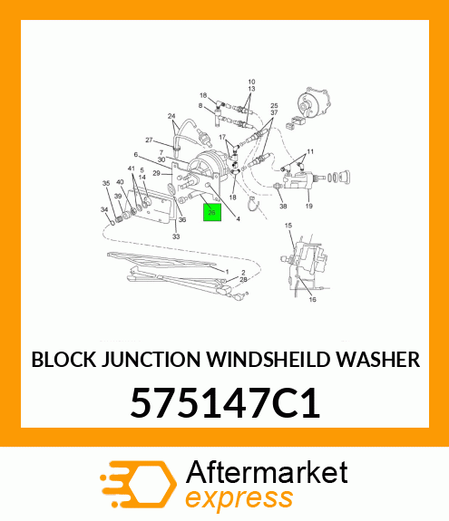 BLOCK JUNCTION WINDSHEILD WASHER 575147C1