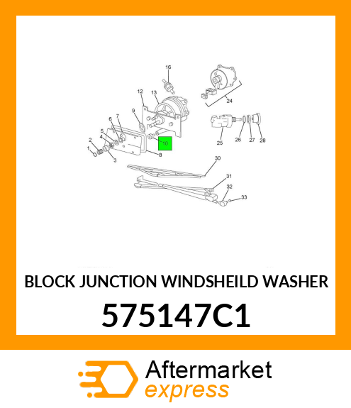 BLOCK JUNCTION WINDSHEILD WASHER 575147C1