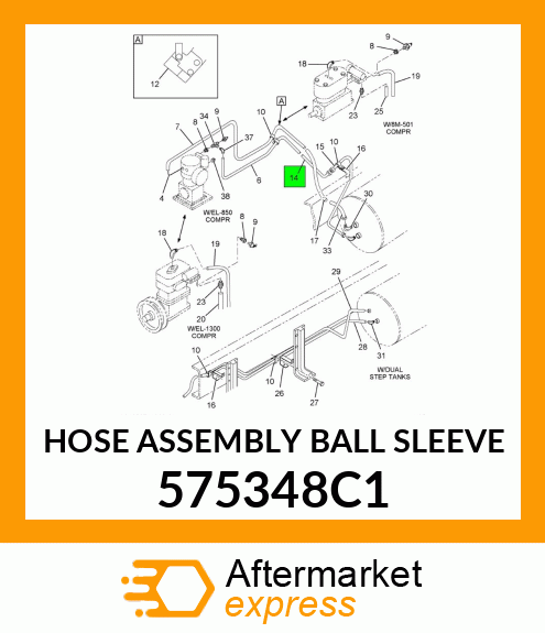 HOSE ASSEMBLY BALL SLEEVE 575348C1