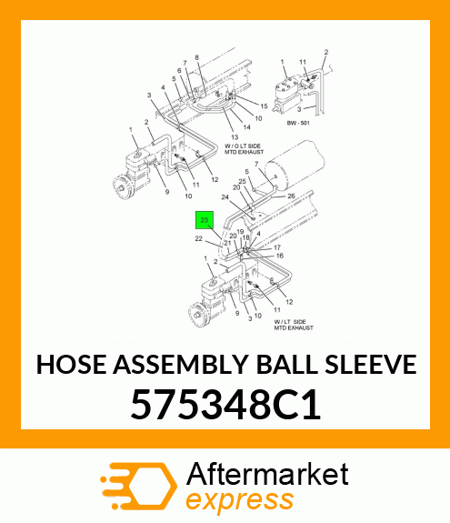 HOSE ASSEMBLY BALL SLEEVE 575348C1