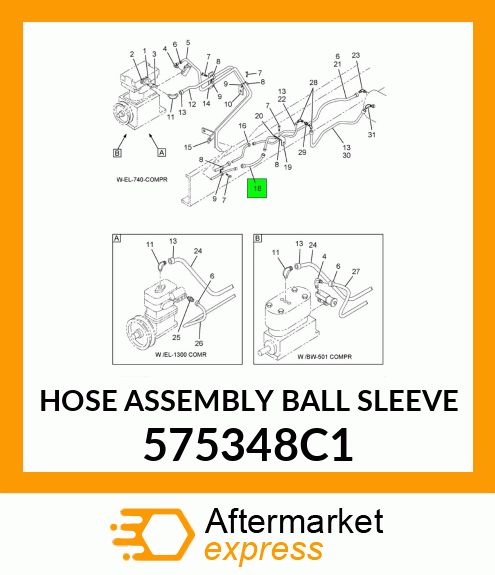 HOSE ASSEMBLY BALL SLEEVE 575348C1