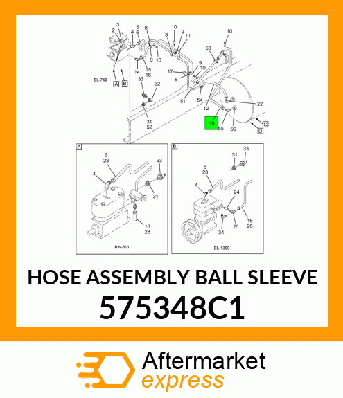 HOSE ASSEMBLY BALL SLEEVE 575348C1