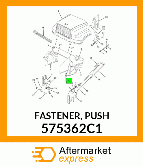 FASTENER, PUSH 575362C1