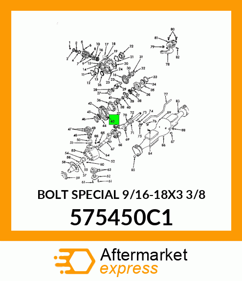 BOLT SPECIAL 9/16-18X3 3/8 575450C1