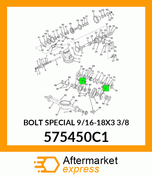 BOLT SPECIAL 9/16-18X3 3/8 575450C1