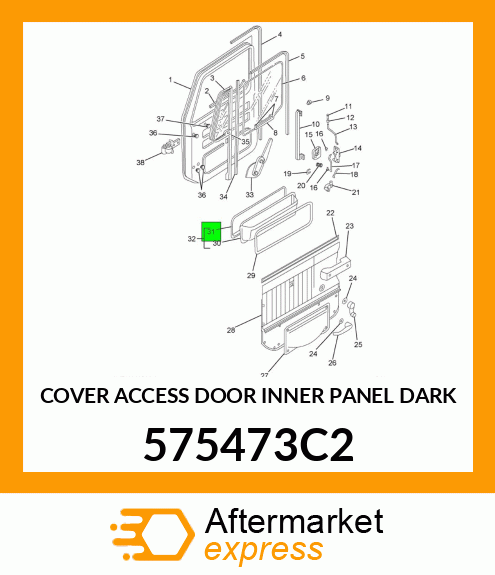 COVER ACCESS DOOR INNER PANEL DARK 575473C2