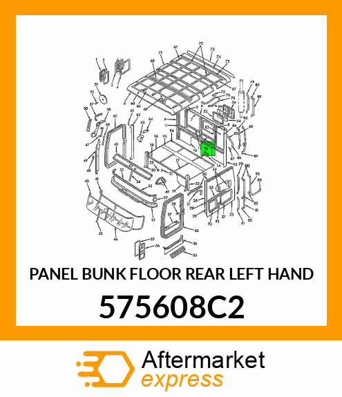 PANEL BUNK FLOOR REAR LEFT HAND 575608C2