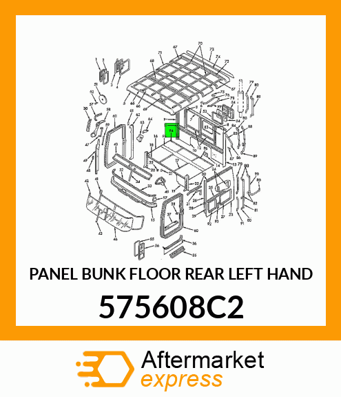 PANEL BUNK FLOOR REAR LEFT HAND 575608C2