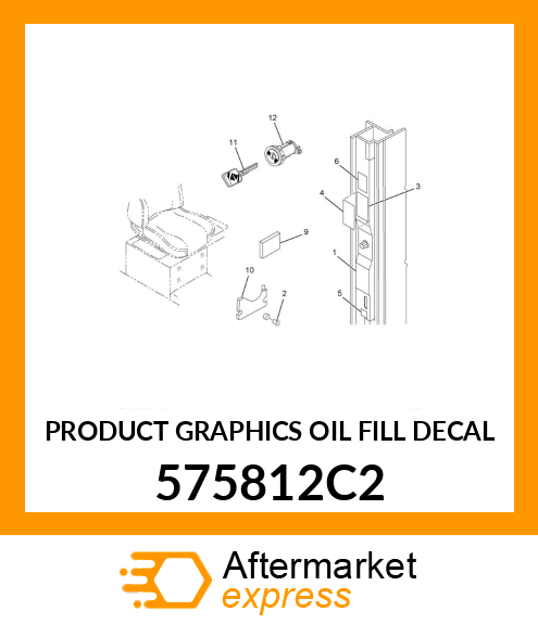 PRODUCT GRAPHICS OIL FILL DECAL 575812C2