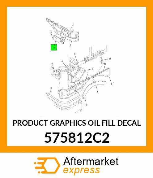 PRODUCT GRAPHICS OIL FILL DECAL 575812C2