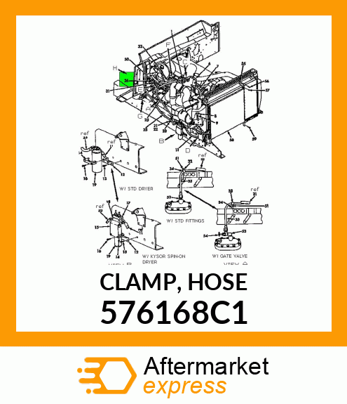 CLAMP, HOSE 576168C1