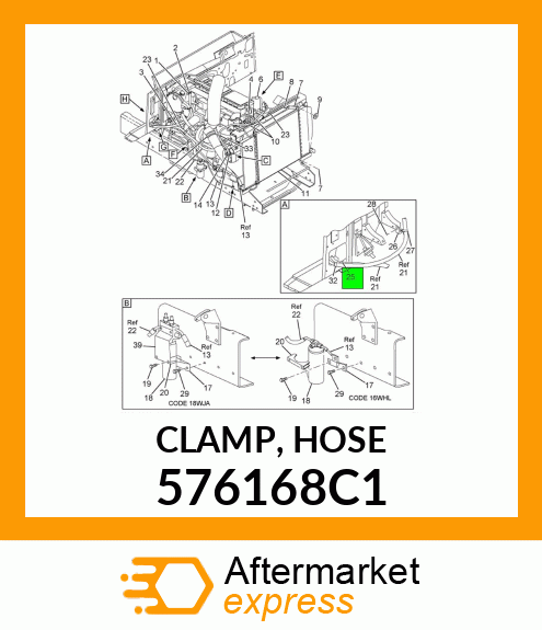 CLAMP, HOSE 576168C1