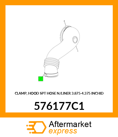 CLAMP, HOOD SPT HOSE N/LINER 3.875-4.375 INCHID 576177C1