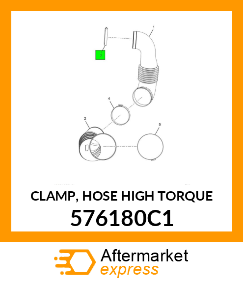 CLAMP, HOSE HIGH TORQUE 576180C1