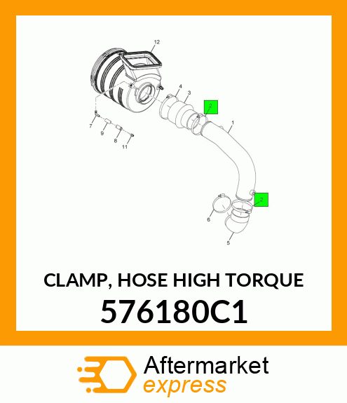 CLAMP, HOSE HIGH TORQUE 576180C1