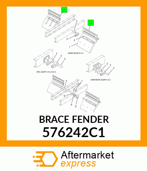 BRACE FENDER 576242C1