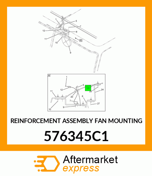 REINFORCEMENT ASSEMBLY FAN MOUNTING 576345C1