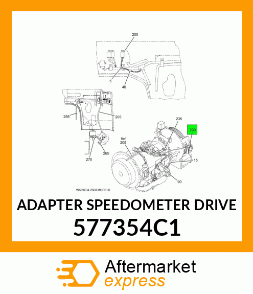 ADAPTER SPEEDOMETER DRIVE 577354C1