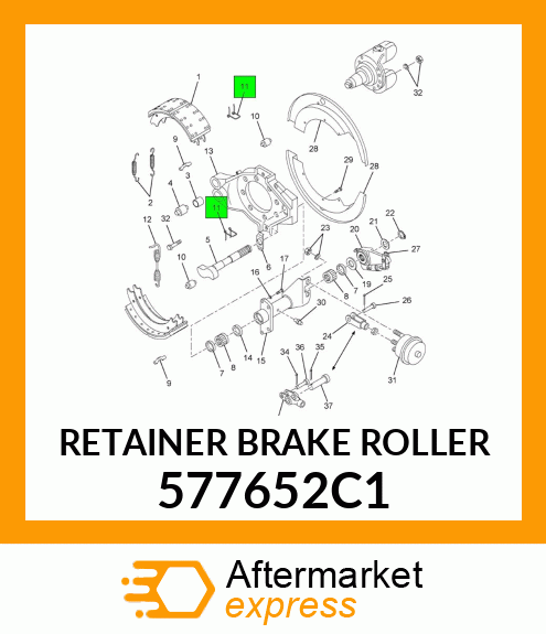 RETAINER BRAKE ROLLER 577652C1