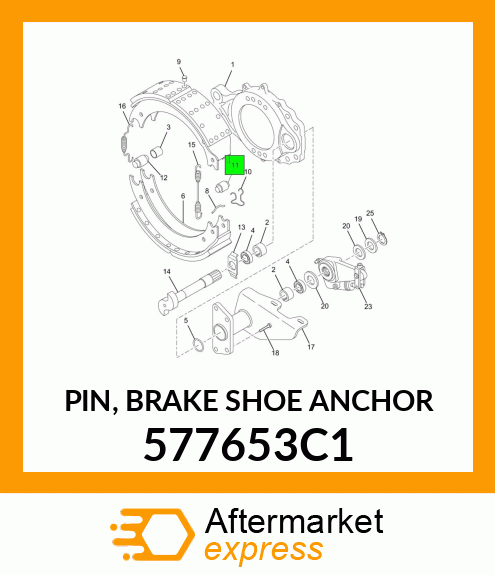 PIN, BRAKE SHOE ANCHOR 577653C1