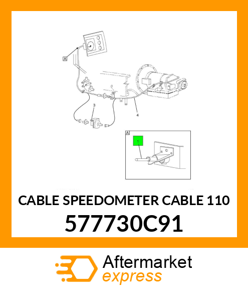 CABLE SPEEDOMETER CABLE 110" 577730C91