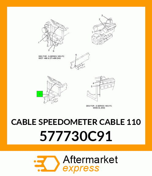 CABLE SPEEDOMETER CABLE 110" 577730C91