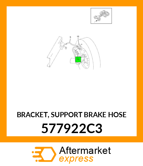 BRACKET, SUPPORT BRAKE HOSE 577922C3