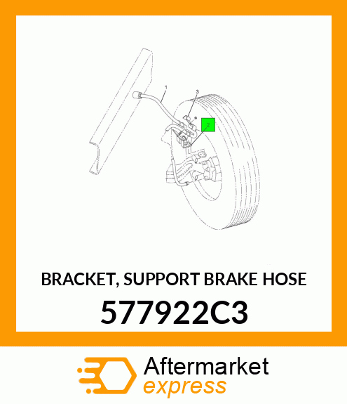 BRACKET, SUPPORT BRAKE HOSE 577922C3