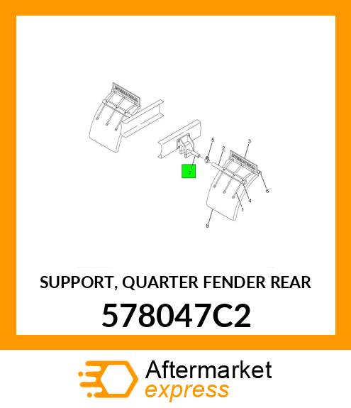 SUPPORT, QUARTER FENDER REAR 578047C2