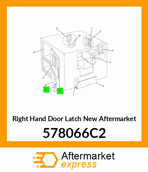 Right Hand Door Latch New Aftermarket 578066C2