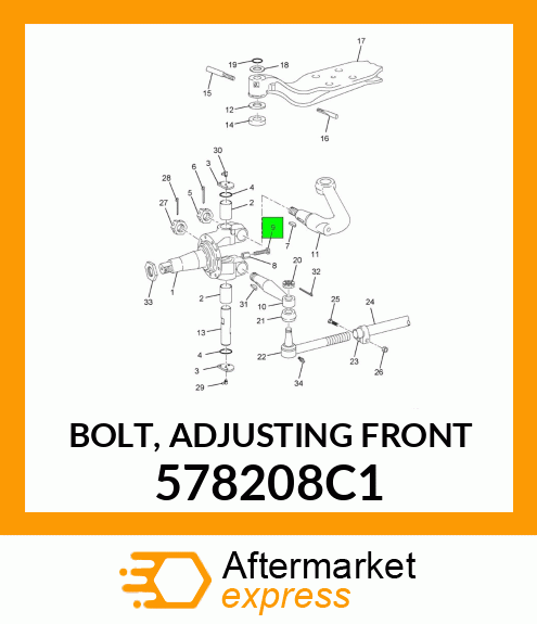 BOLT, ADJUSTING FRONT 578208C1