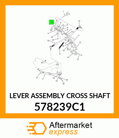 LEVER ASSEMBLY CROSS SHAFT 578239C1