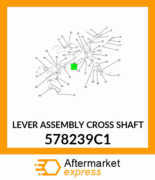 LEVER ASSEMBLY CROSS SHAFT 578239C1