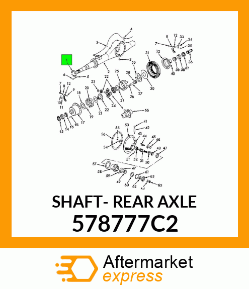 SHAFT- REAR AXLE 578777C2