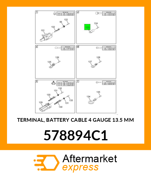 TERMINAL, BATTERY CABLE 4 GAUGE 13.5 MM 578894C1