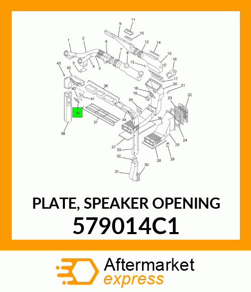 PLATE, SPEAKER OPENING 579014C1