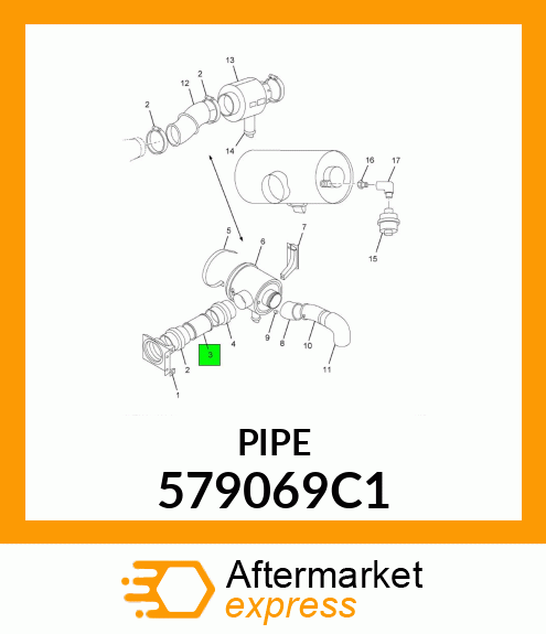 PIPE ASSEMBLY AIR INTAKE 579069C1