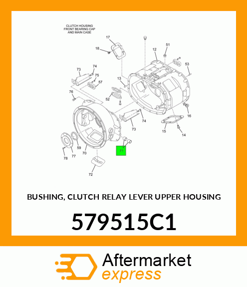 BUSHING, CLUTCH RELAY LEVER UPPER HOUSING 579515C1