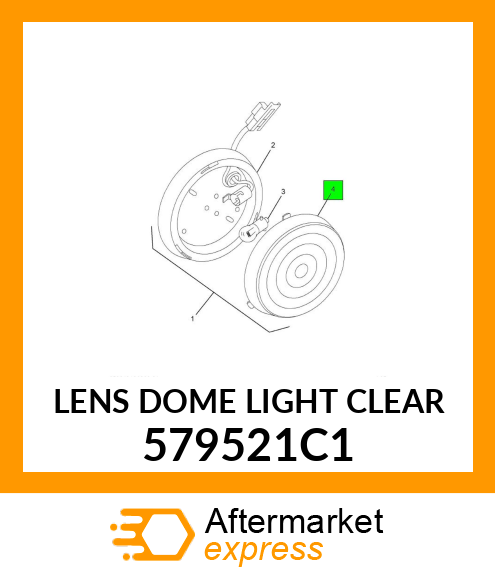 LENS DOME LIGHT CLEAR 579521C1