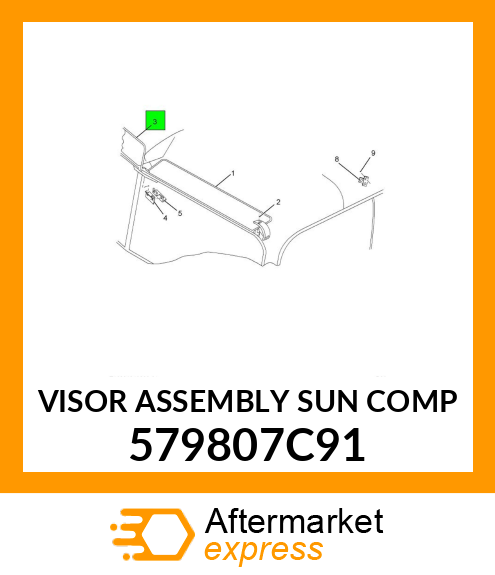 VISOR ASSEMBLY SUN COMP 579807C91