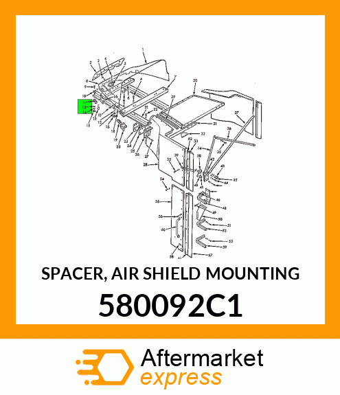 SPACER, AIR SHIELD MOUNTING 580092C1