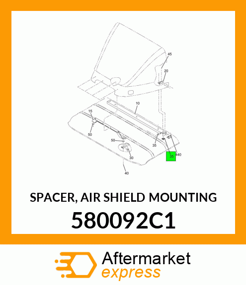 SPACER, AIR SHIELD MOUNTING 580092C1