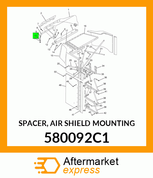 SPACER, AIR SHIELD MOUNTING 580092C1