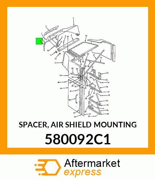 SPACER, AIR SHIELD MOUNTING 580092C1