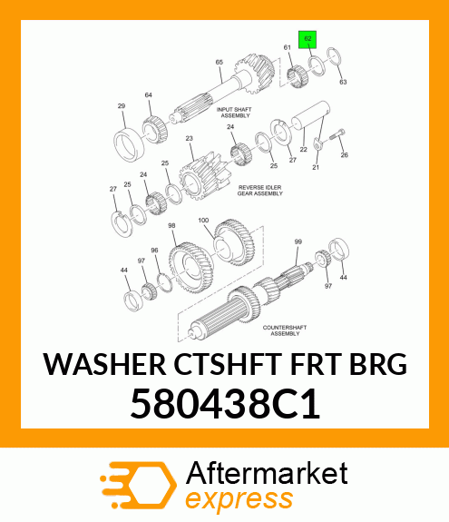 WASHER CTSHFT FRT BRG 580438C1