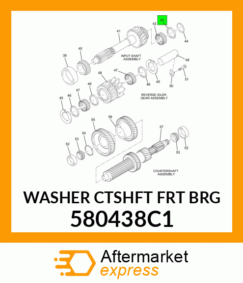 WASHER CTSHFT FRT BRG 580438C1