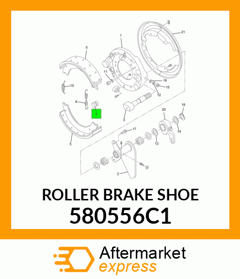 ROLLER BRAKE SHOE 580556C1